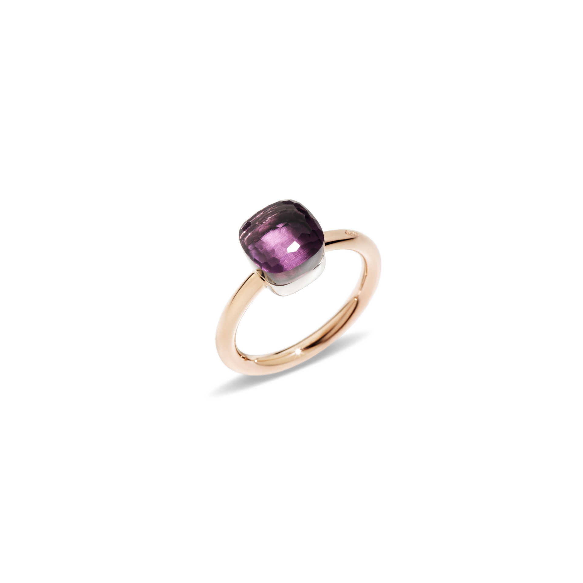 Pomellato 18kt rose and white gold Nudo Petit gemstone ring - Purple