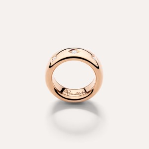 Anillo Iconica Slim - Oro Rosa 18kt, Diamante