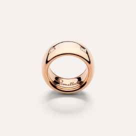 Iconica Medium-large Ring - Rose Gold 18kt, Diamond