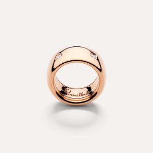 Bague Iconica Medium-large - Or Rose 18kt, Diamant