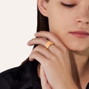 Iconica Medium-large Ring - Rose Gold 18kt, Diamond