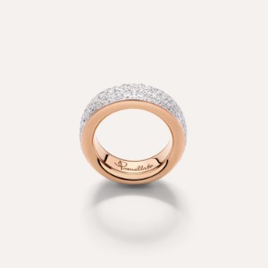 Anello Iconica Slim - Oro Rosa 18kt, Diamante