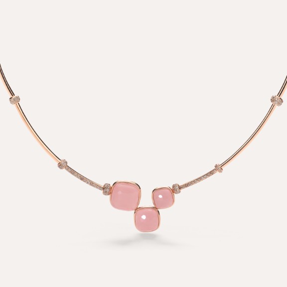 Pomellato  Collana Nudo pendente quarzo rosa - Baggio 1920