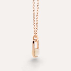Isola Necklace With Pendant - Mother-of-pearl, Rose Gold 18kt, Diamond