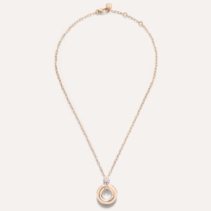 Collana Con Pendente Iconica - Oro Rosa 18kt, Diamante