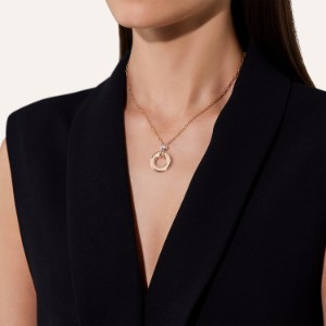 Iconica Halskette Mit Anhänger - Roségold 18kt, Diamant