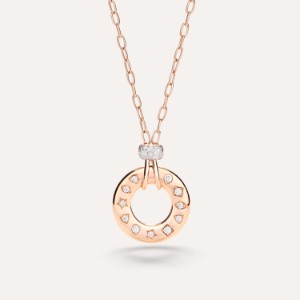 Collana Con Pendente Iconica - Oro Rosa 18kt, Diamante