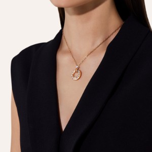 Iconica Necklace With Pendant - Rose Gold 18kt, Diamond