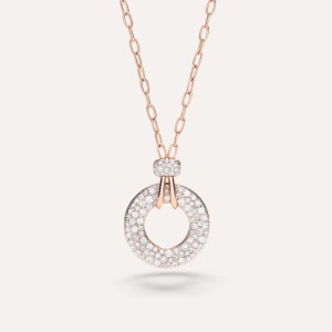 Collana Con Pendente Iconica - Oro Rosa 18kt, Diamante