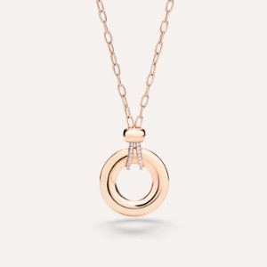 Collana Con Pendente Iconica - Oro Rosa 18kt, Diamante