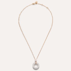 Collana Con Pendente Iconica - Oro Rosa 18kt, Diamante