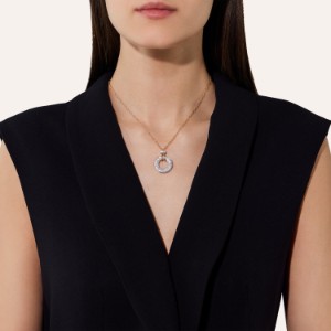 Collana Con Pendente Iconica - Oro Rosa 18kt, Diamante