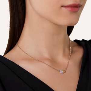 Sabbia Necklace With Pendant - Rose Gold 18kt, Diamond, Brown Diamond