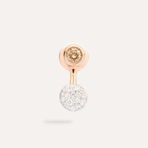 Ohrring Sabbia - Roségold 18kt, Brauner Diamant, Diamant