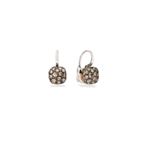 Nudo Earrings - Rose Gold 18kt, White Gold 18kt, Brown Diamond