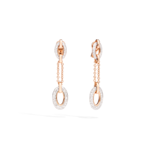 Earrings Catene - Rose Gold 18kt, Diamond