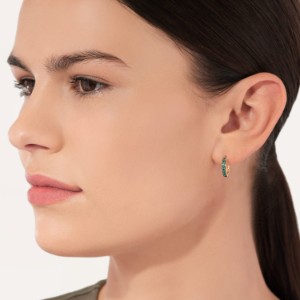 Pomellato Together Earrings - Rose Gold 18kt, Emerald